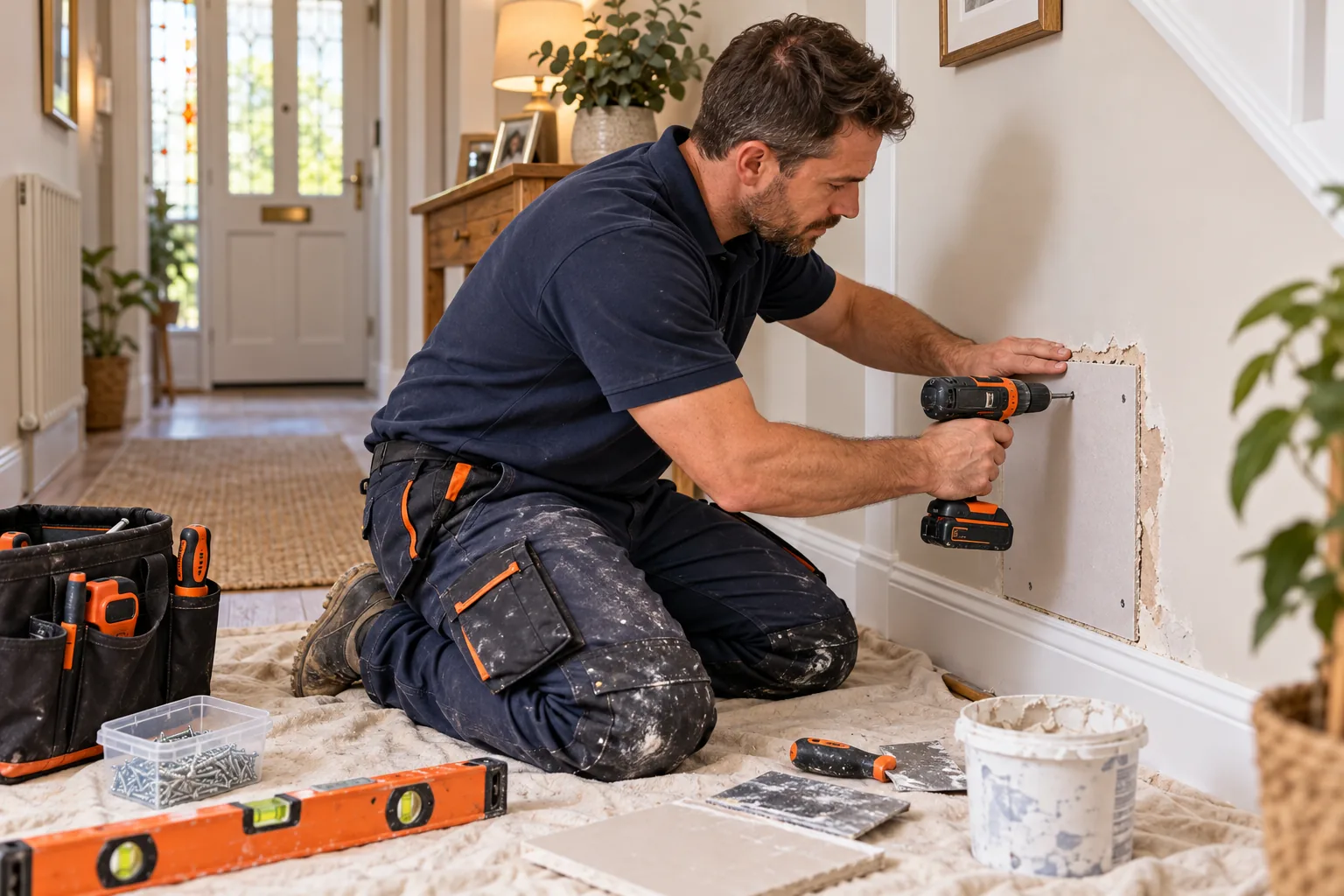 Illustrative general building work in a UK home